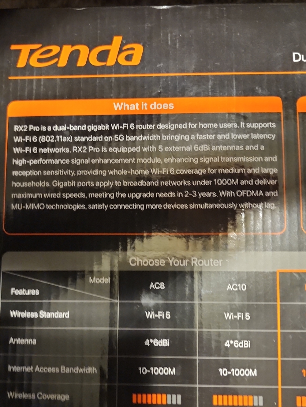 Tenda RX2 Pro Wi-Fi 6 Dual-Band Gigabit Router - Picture 6 of 6